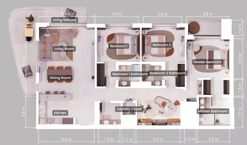 Floor plan for Type A