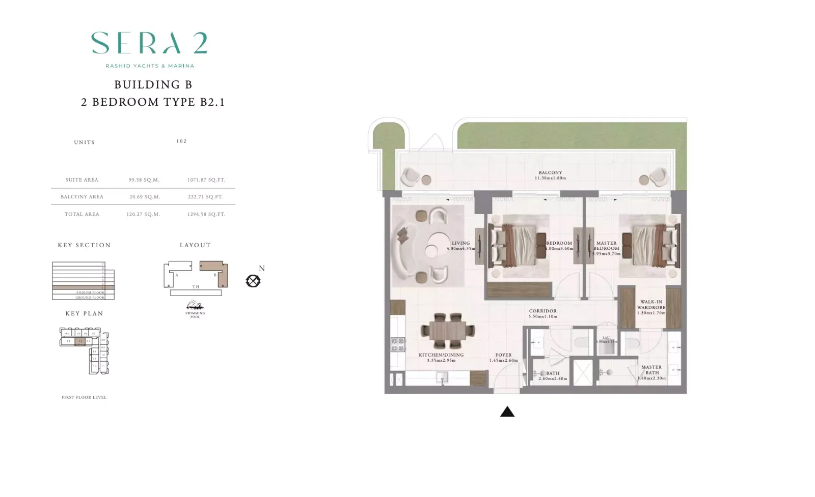Floor plan for Type B2.1