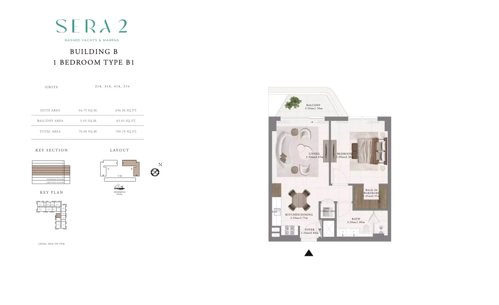 Floor plan for Type B1