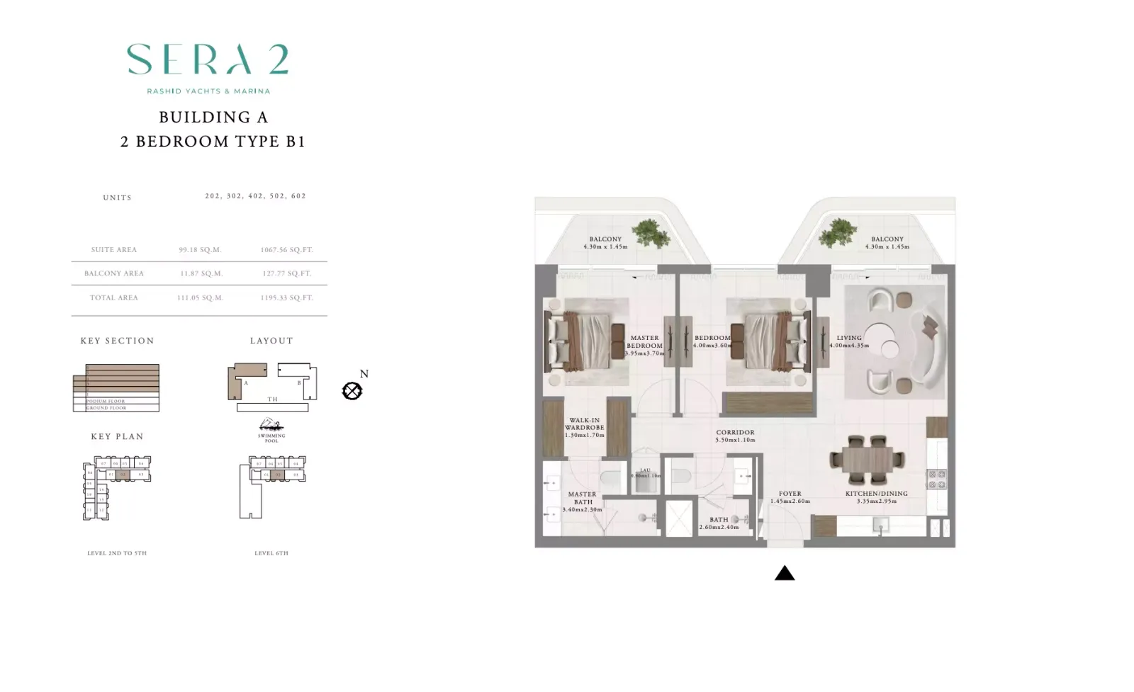 Floor plan for Type B1