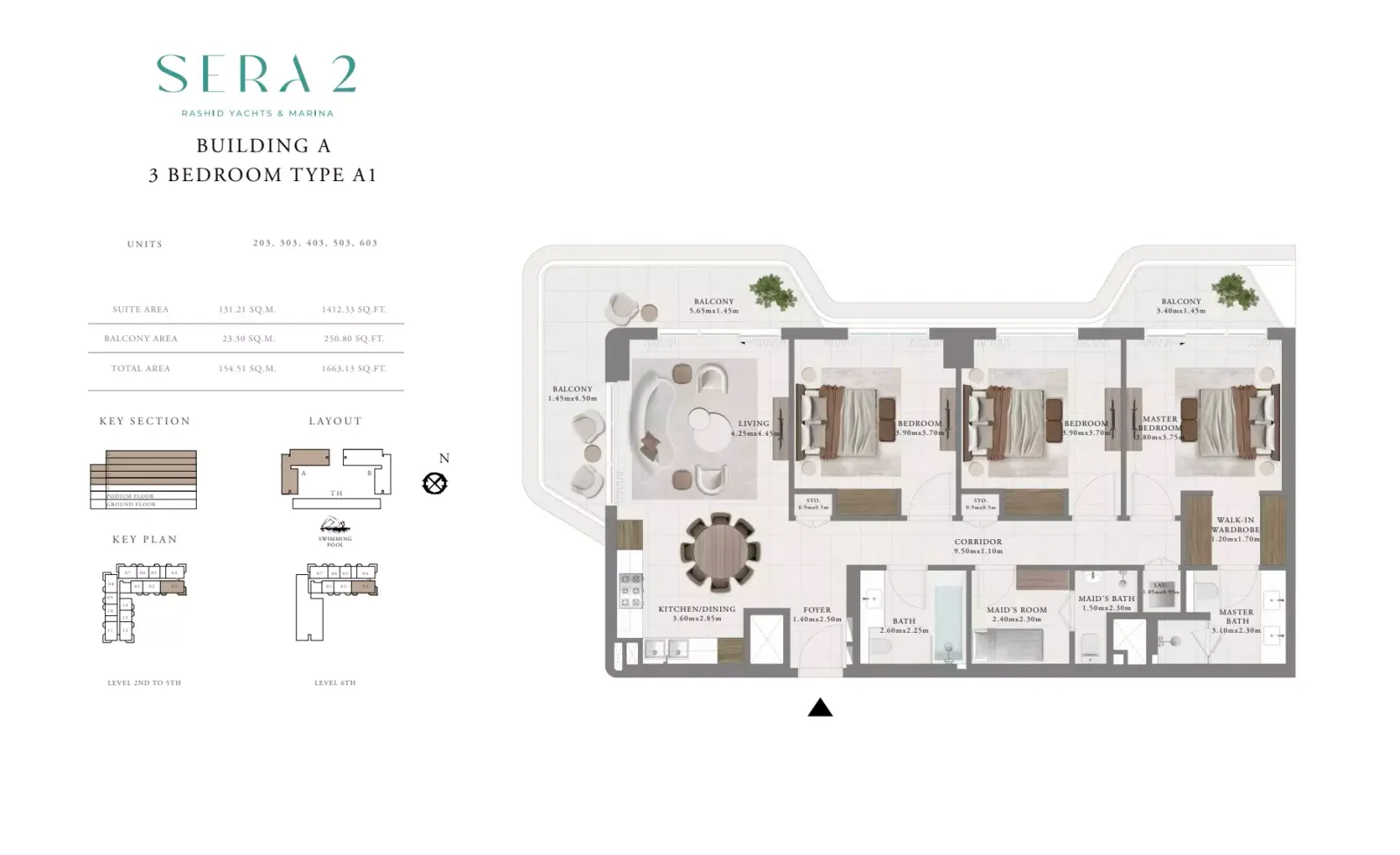 Floor plan for Type A1