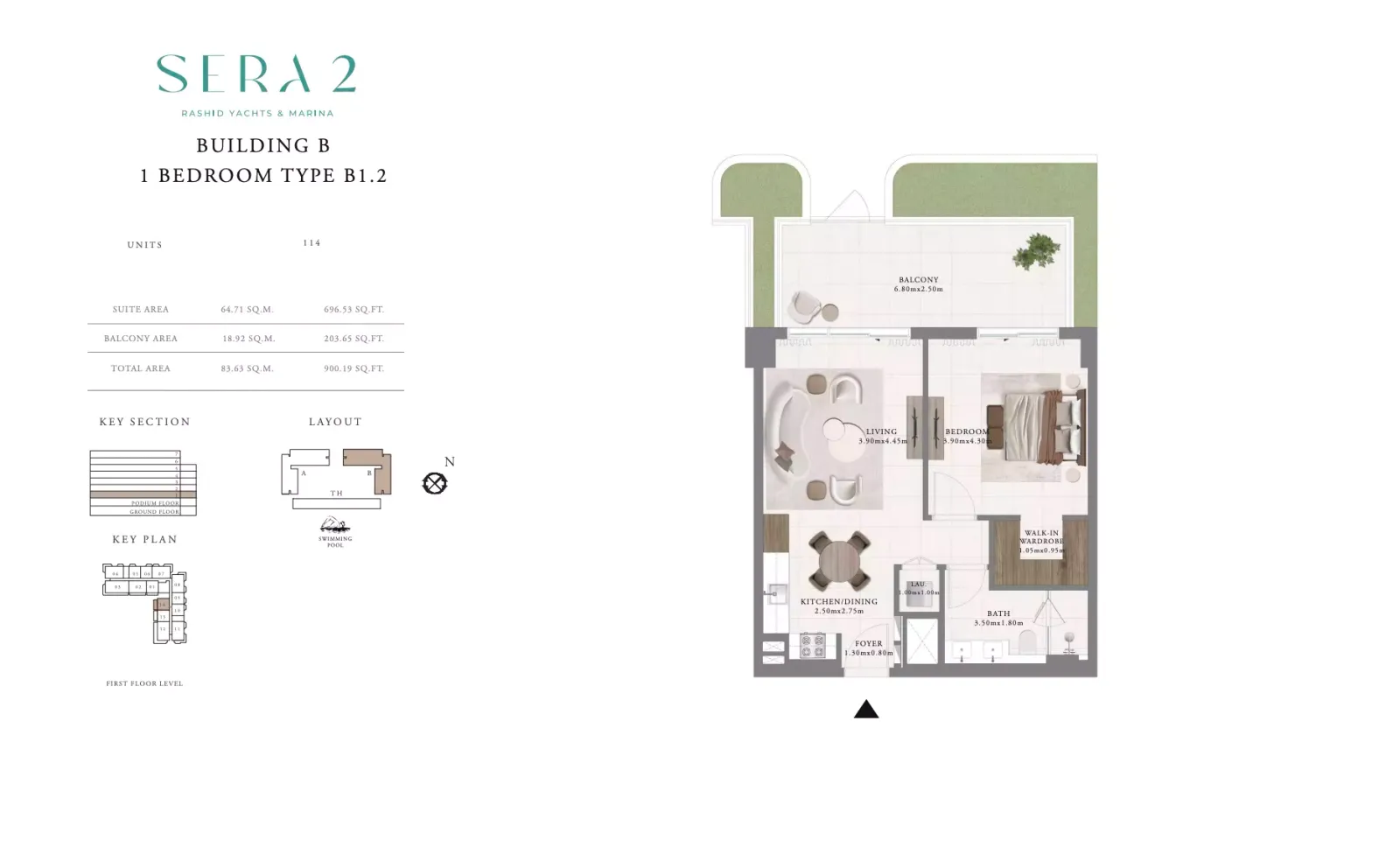 Floor plan for Type B1.2
