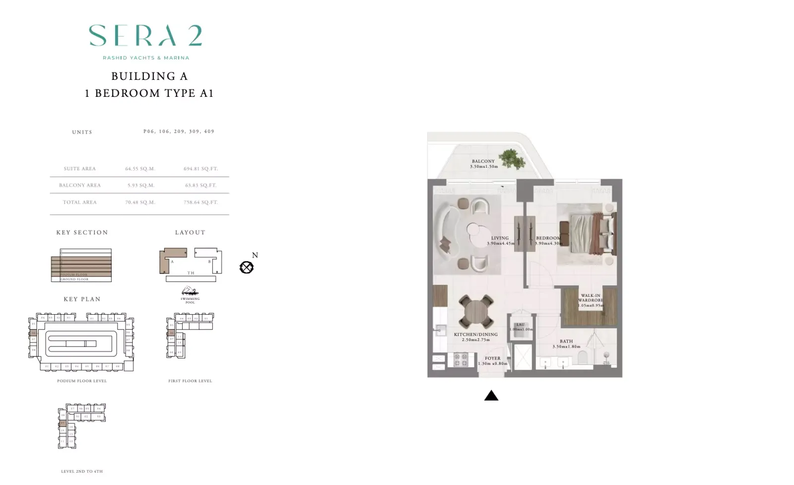 Floor plan for Type A1