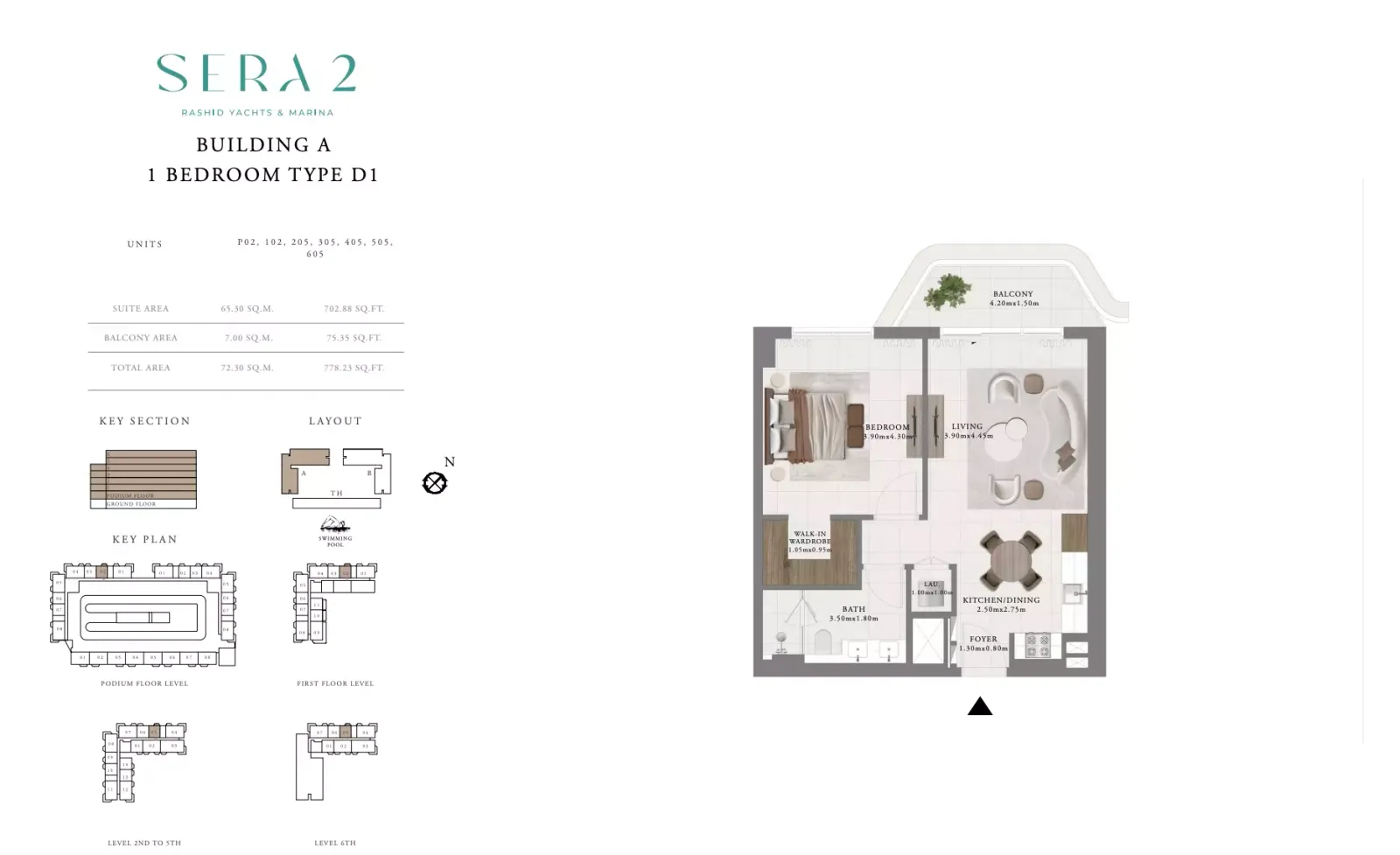 Floor plan for Type D1