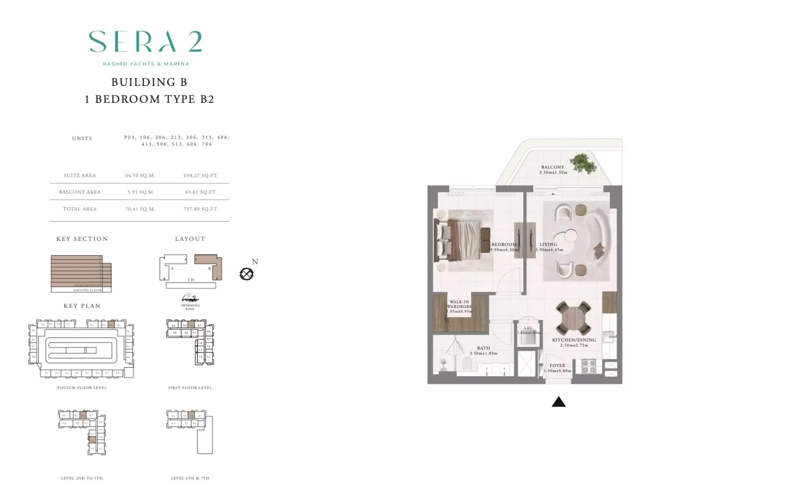 Floor plan for Type B2