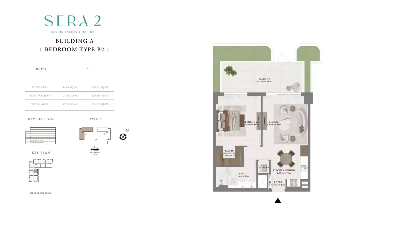 Floor plan for Type B2.1