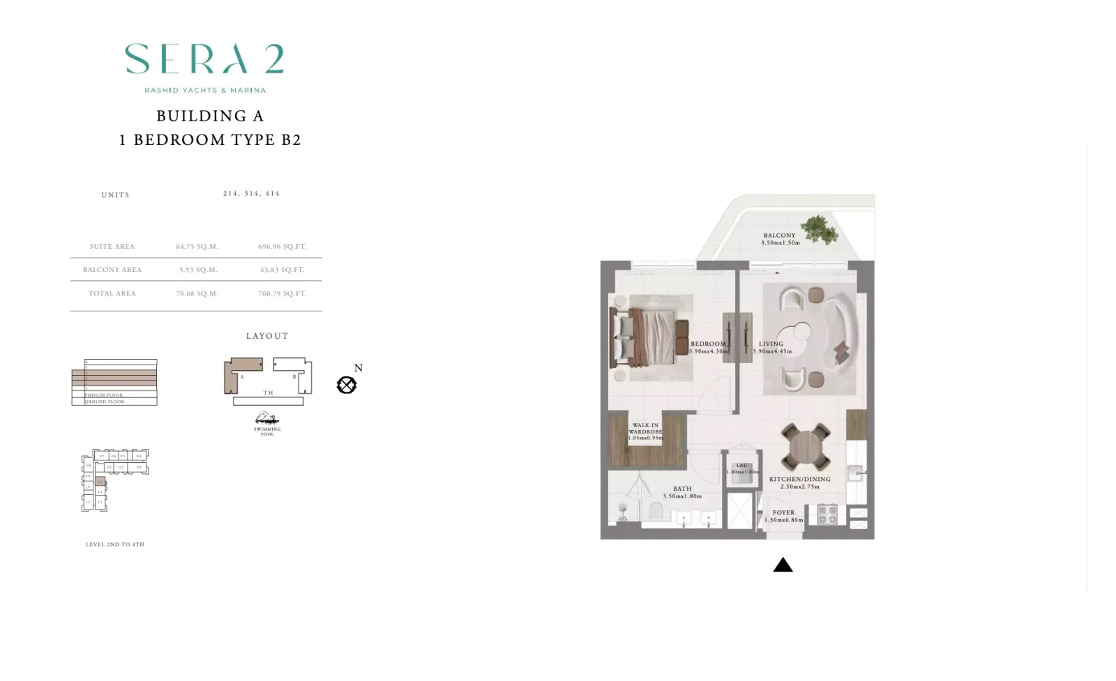 Floor plan for Type B2