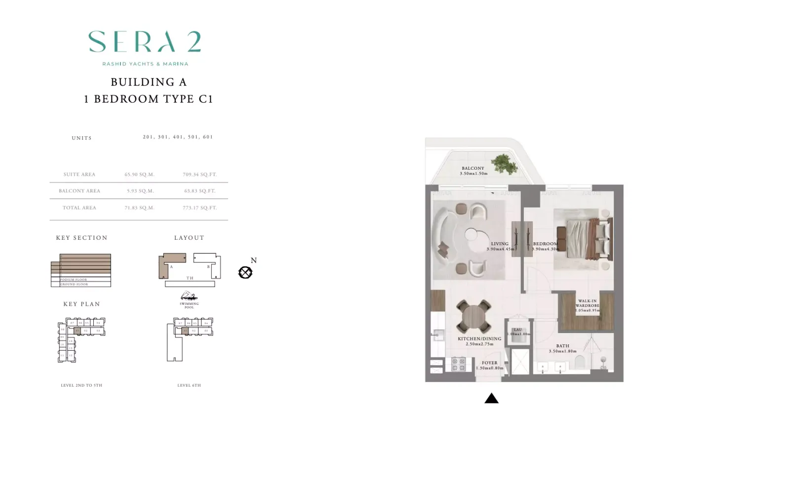 Floor plan for Type C1