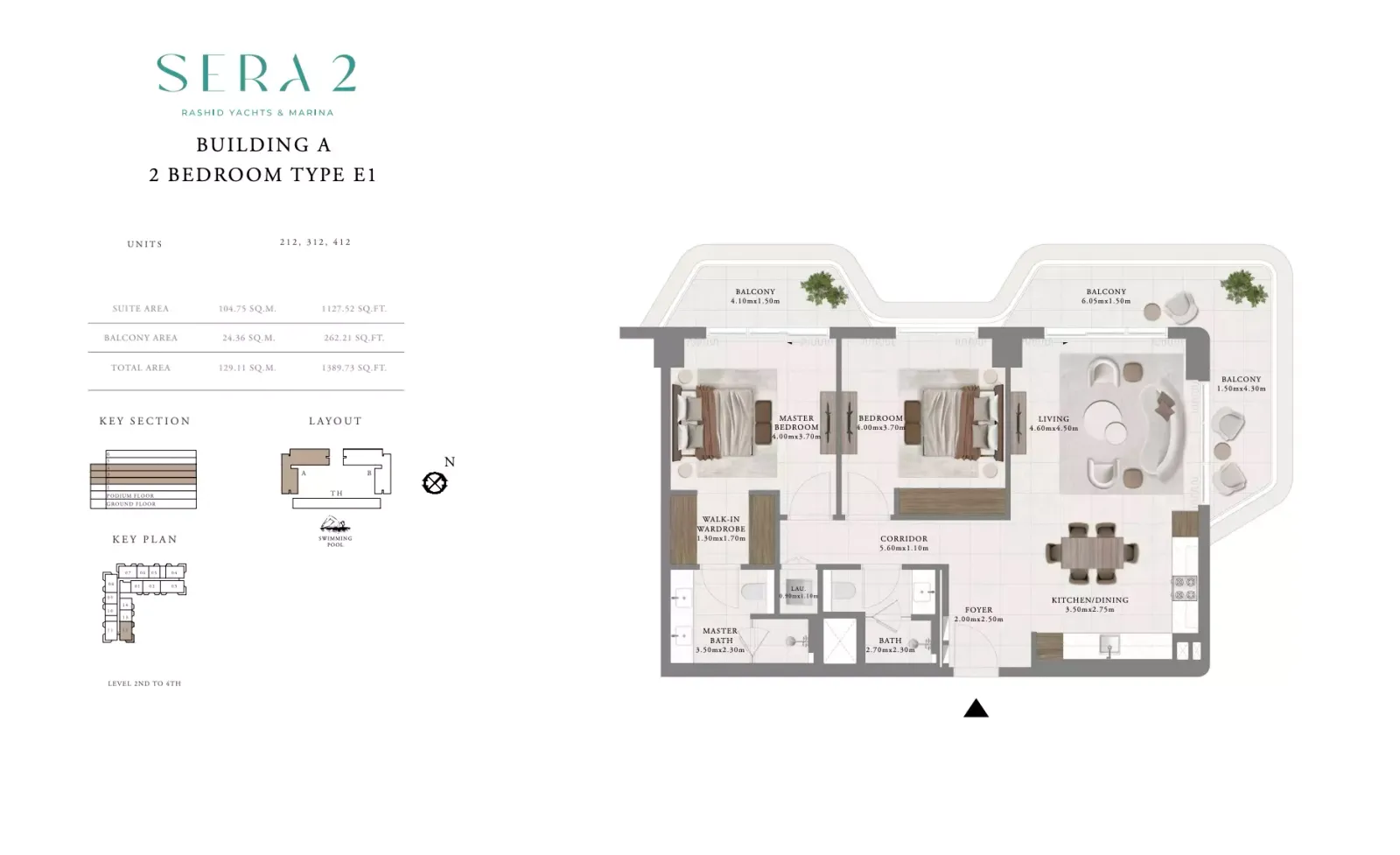 Floor plan for Type E1