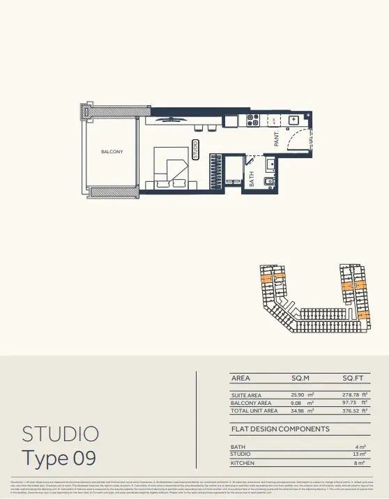 Floor plan for Type 09