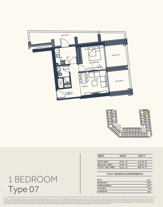 Floor plan for Type 07