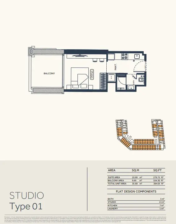 Floor plan for Type 01
