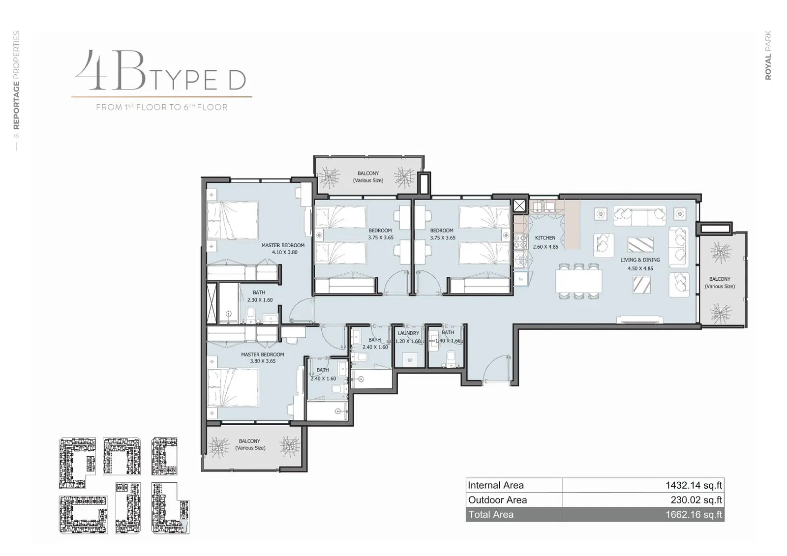 Floor plan for Type D