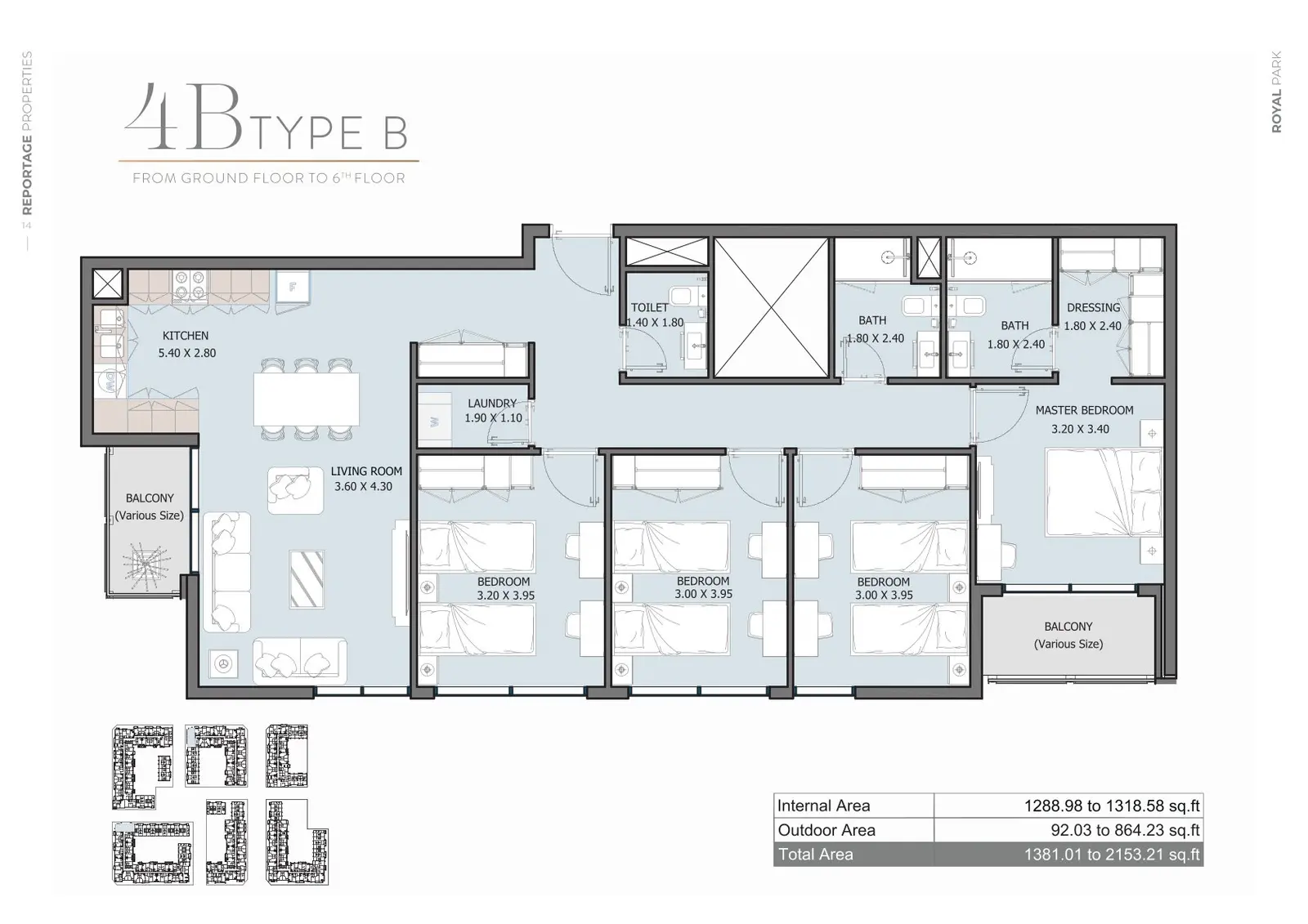 Floor plan for Type B