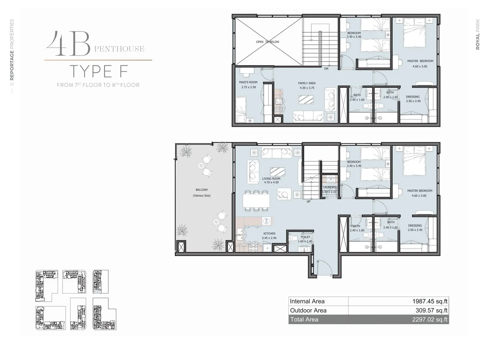 Floor plan for Type F