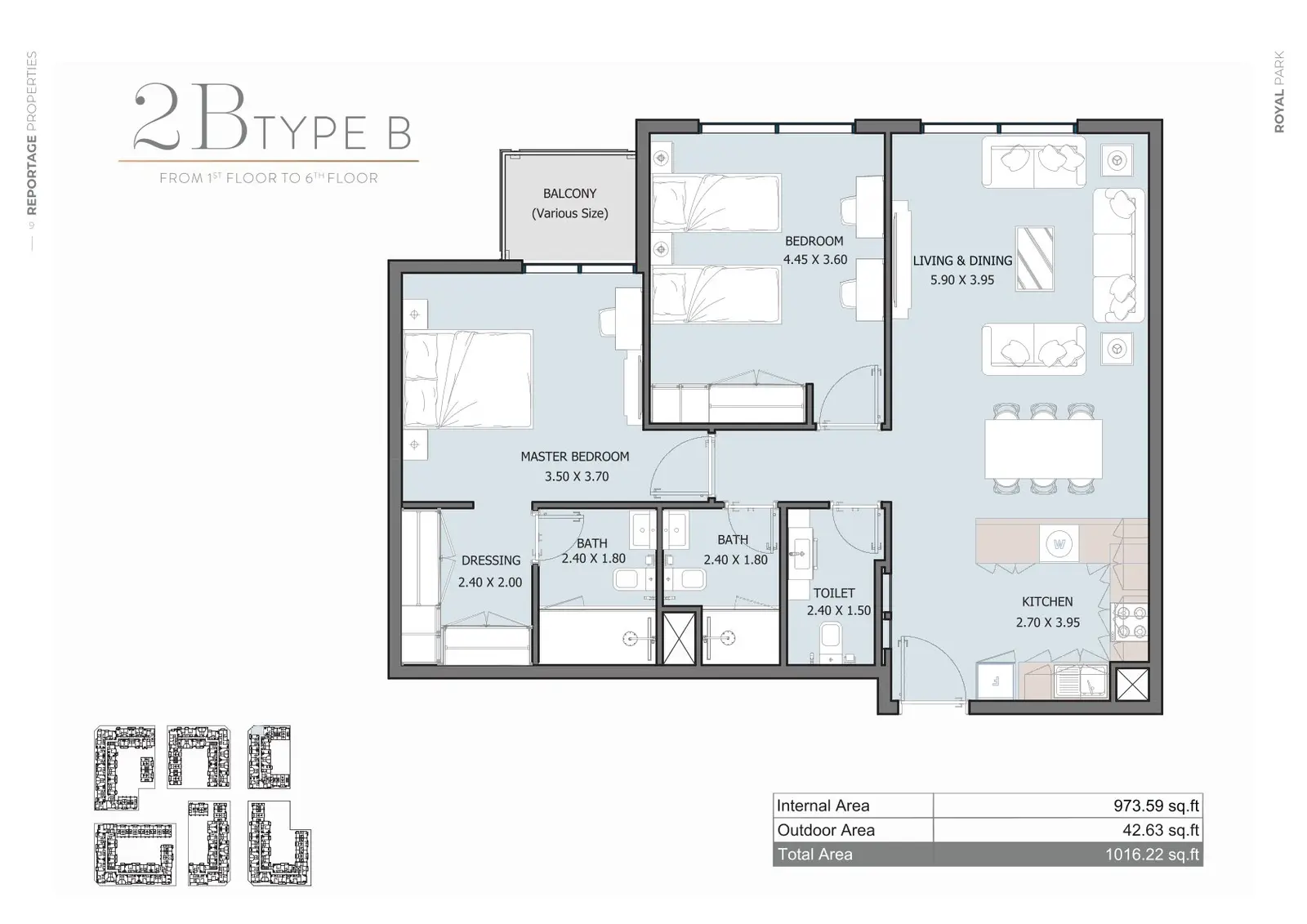 Floor plan for Type B