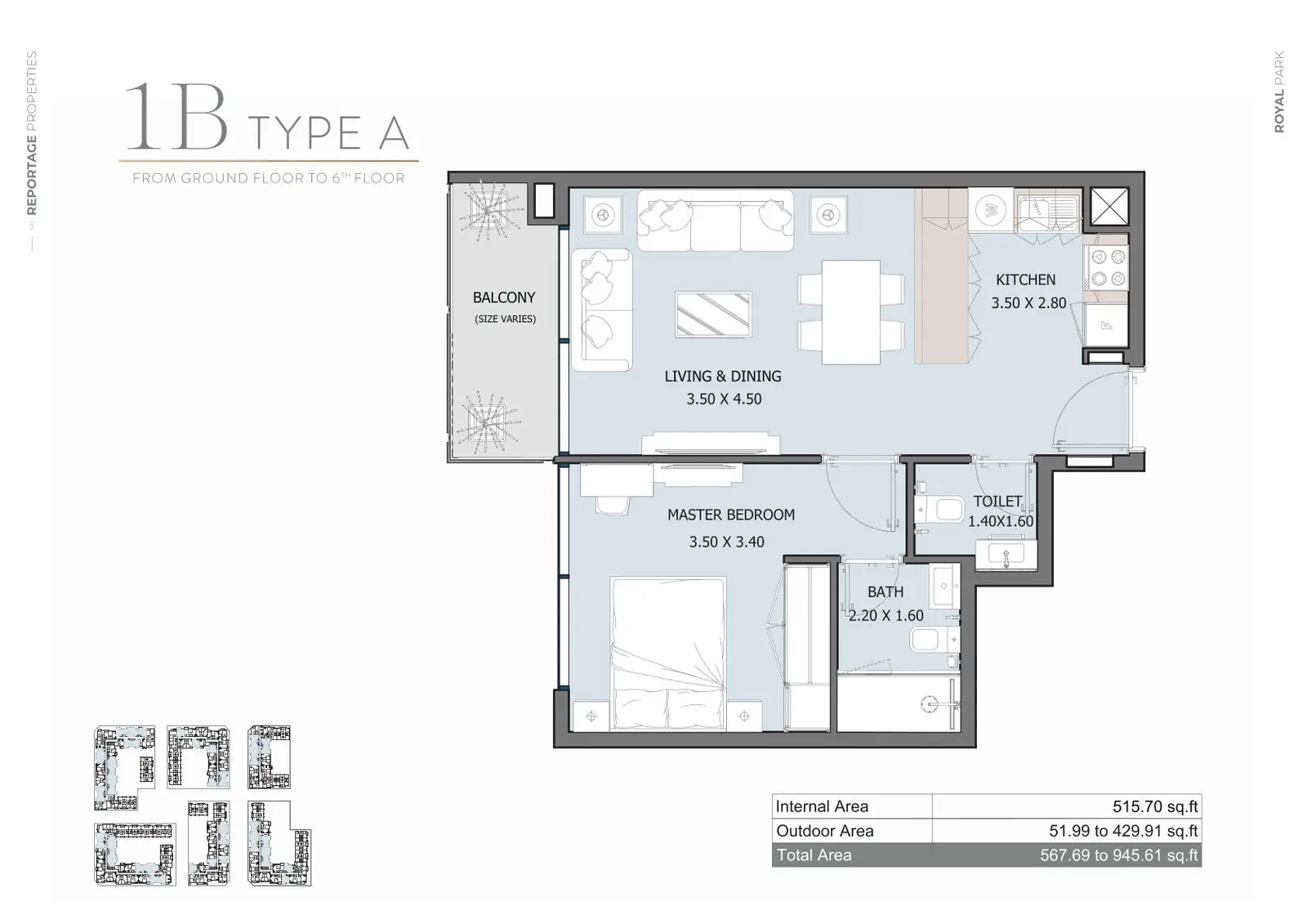 Floor plan for Type A