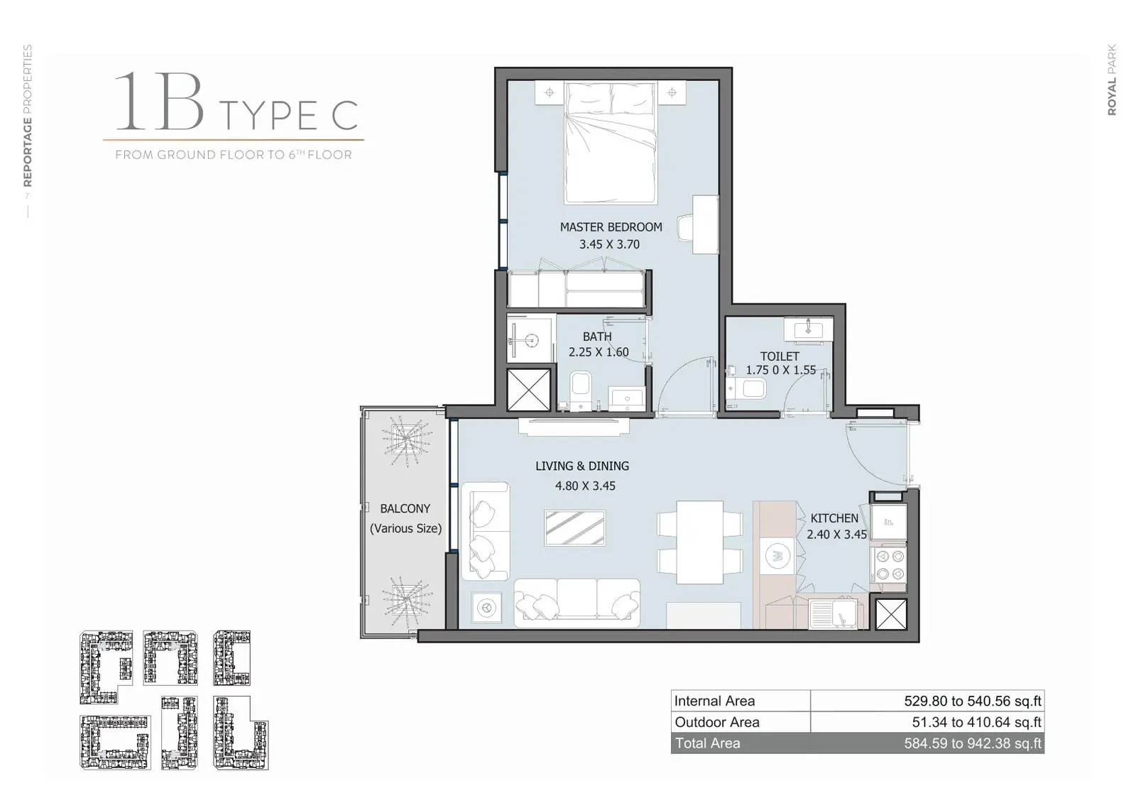 Floor plan for Type C