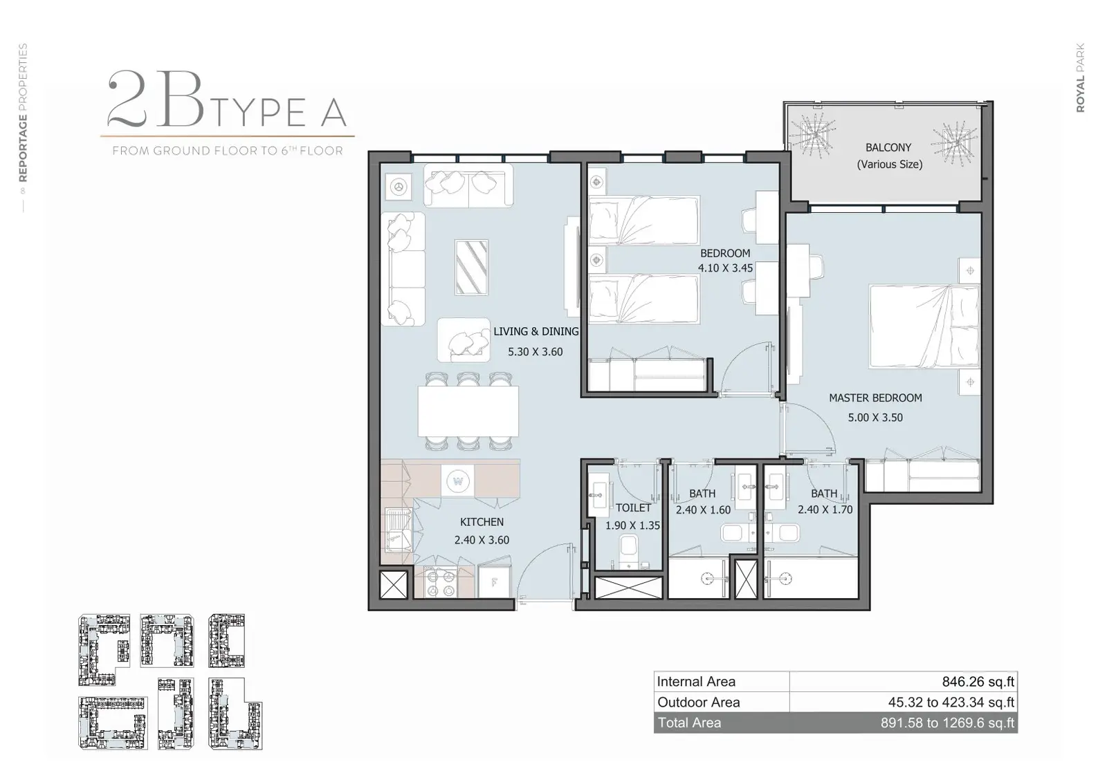 Floor plan for Type A