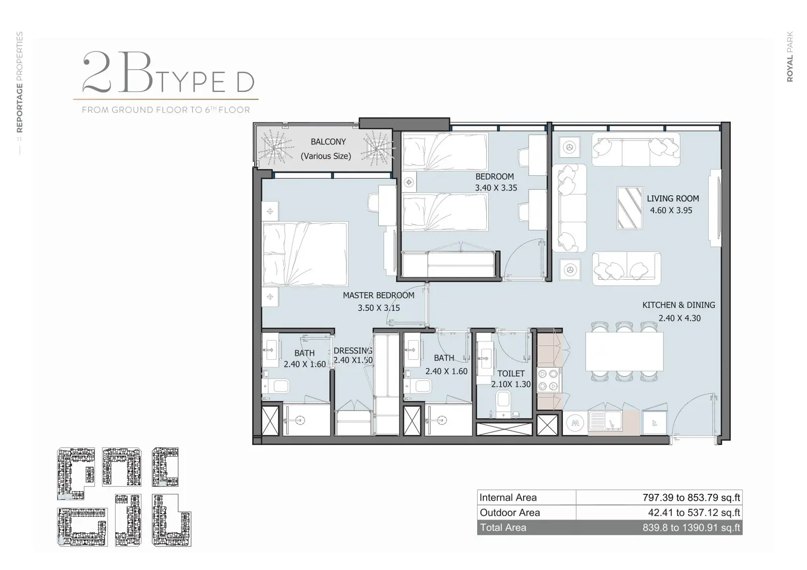 Floor plan for Type D