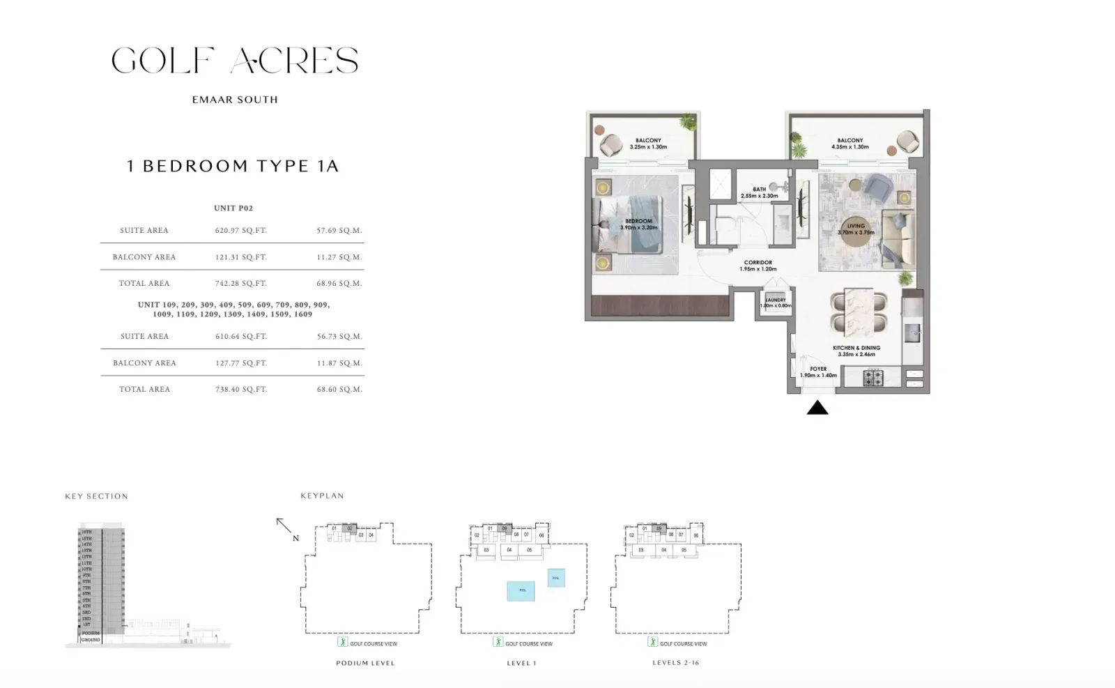 Floor plan for Type 1A