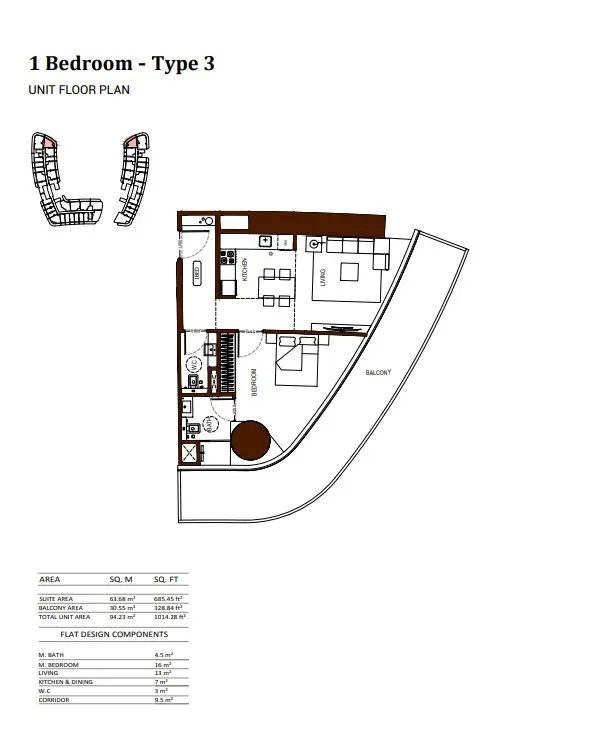 Floor plan for Type 3