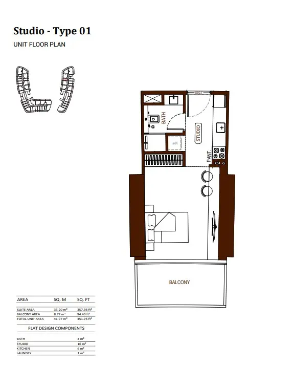Floor plan for Type 01
