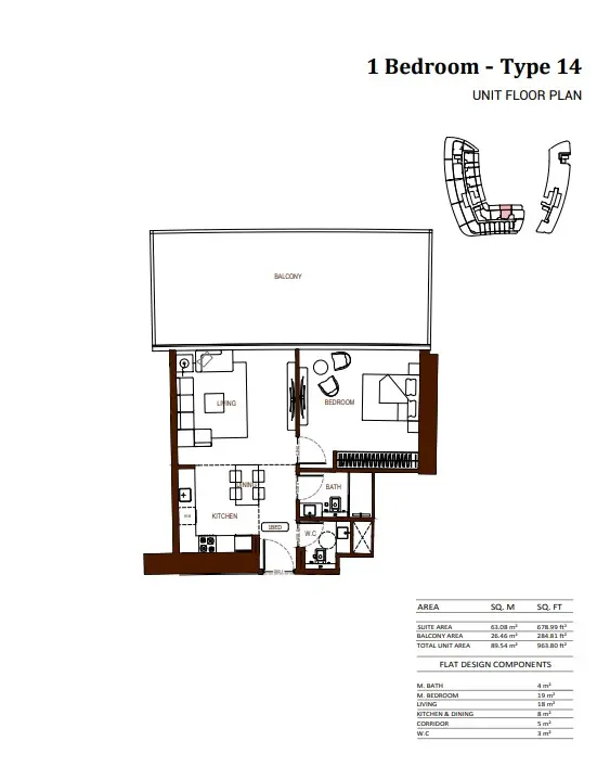 Floor plan for Type 14