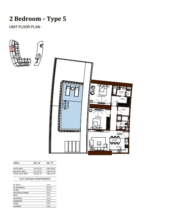 Floor plan for Type 5A
