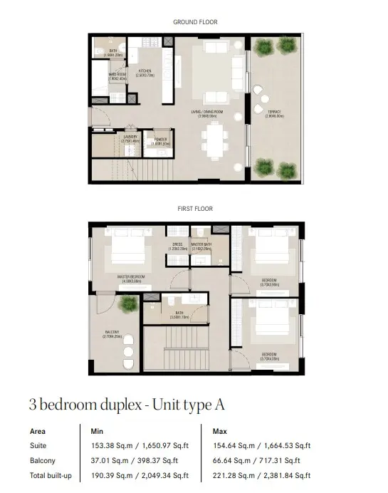Floor plan for Type A