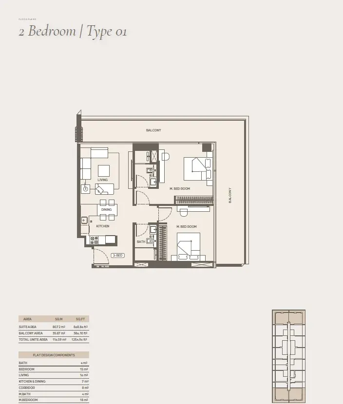 Floor plan for Type 1