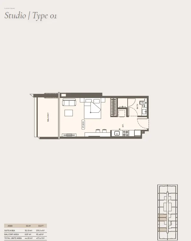 Floor plan for Type 1