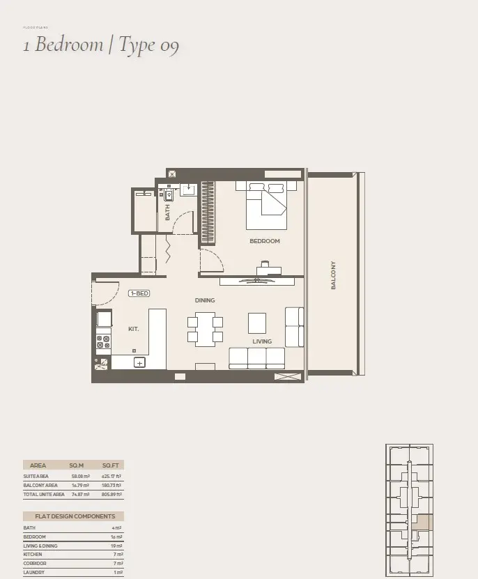 Floor plan for Type 9