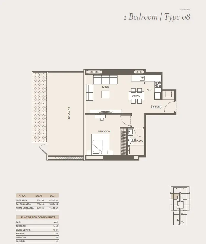 Floor plan for Type 8