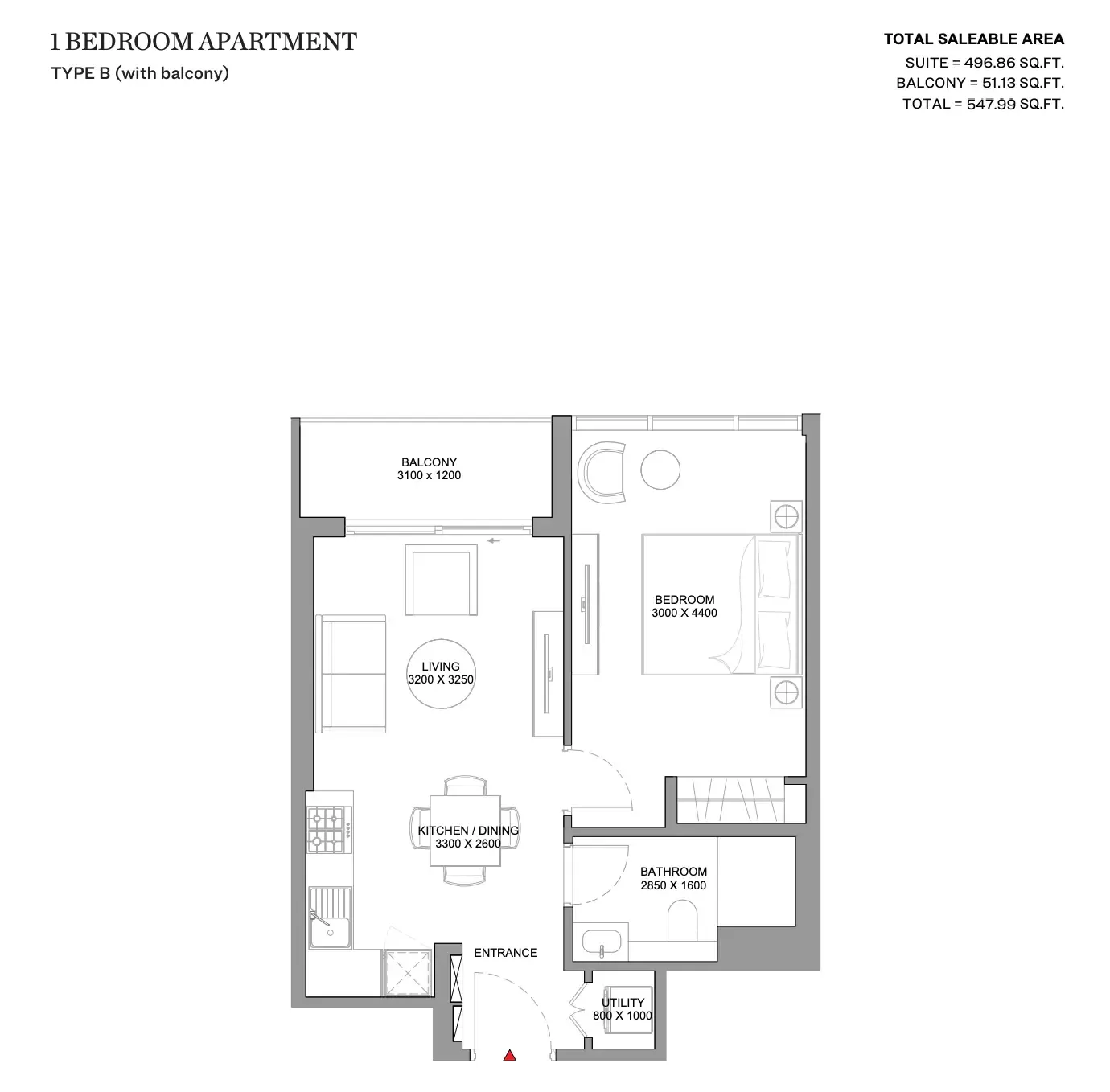 Floor plan for Type B