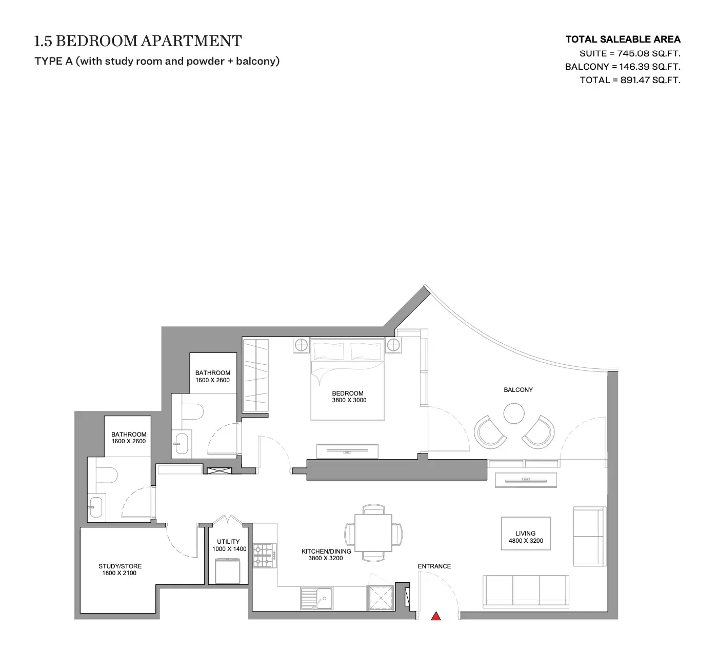 Floor plan for Type A