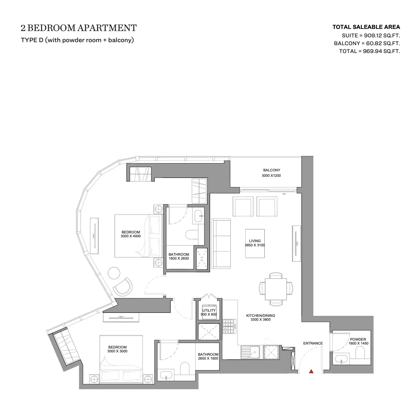Floor plan for Type D
