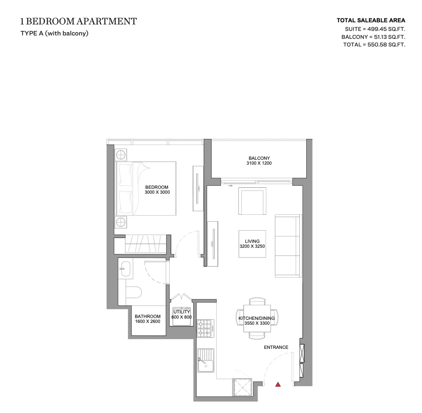 Floor plan for Type A