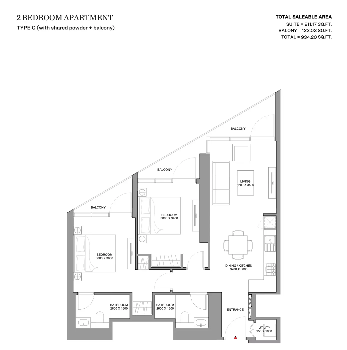 Floor plan for Type C