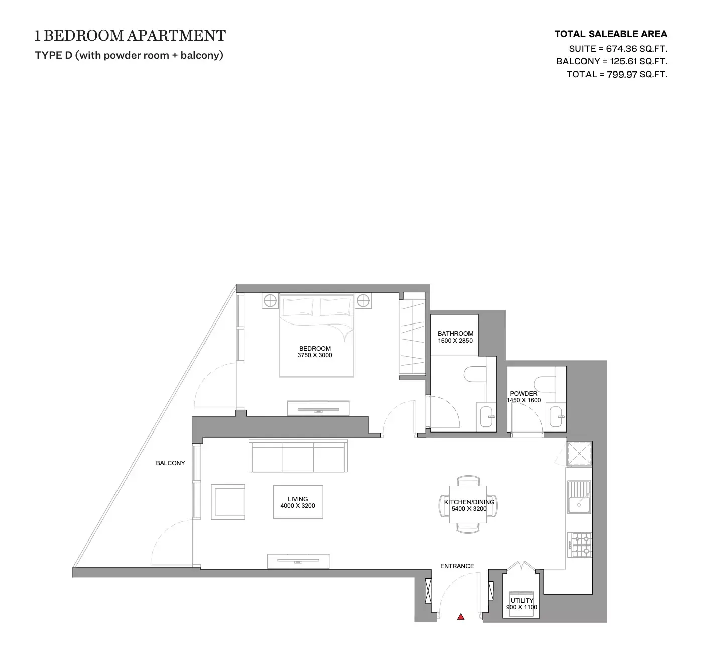Floor plan for Type D