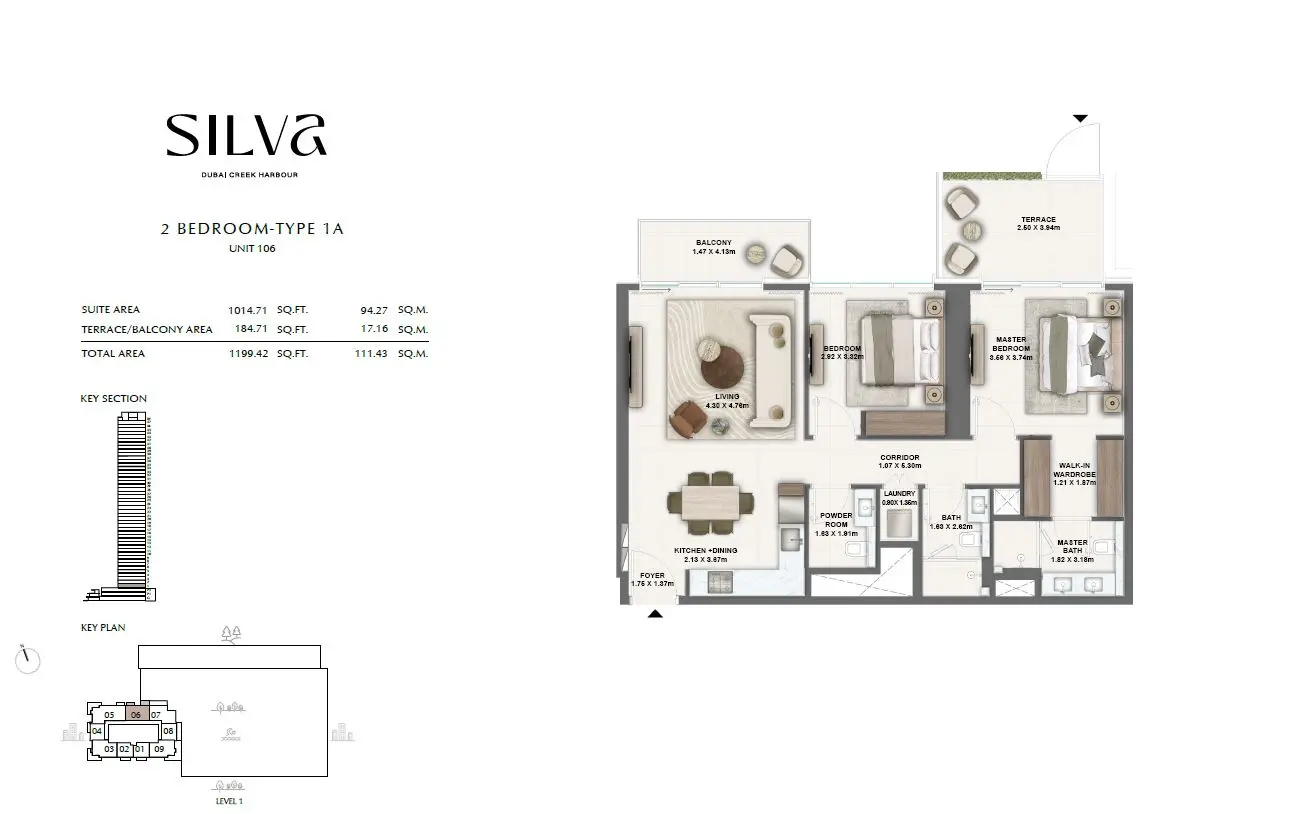 Floor plan for Type 1A