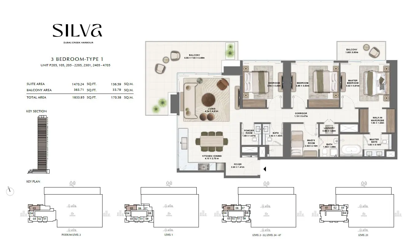 Floor plan for Type 1