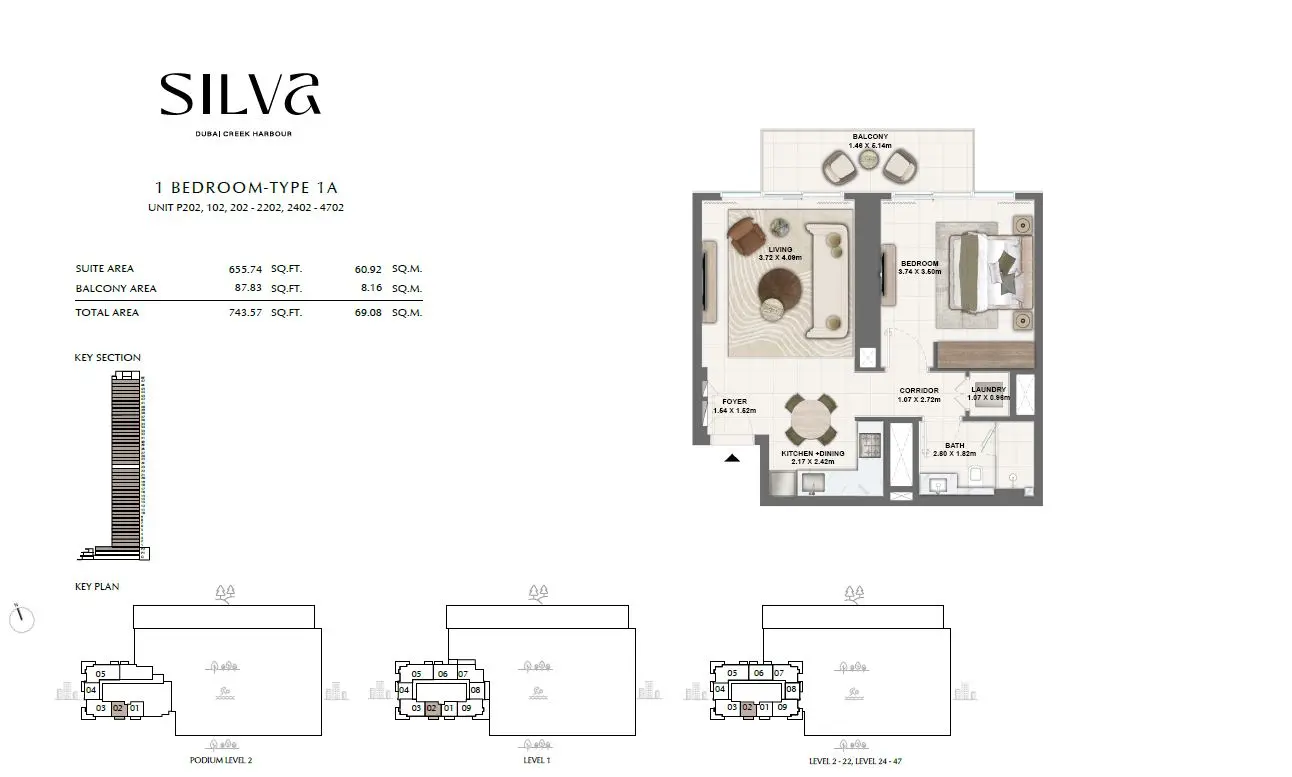 Floor plan for Type 1A