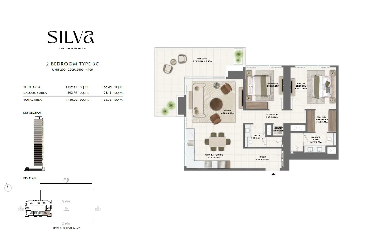 Floor plan for Type 3C