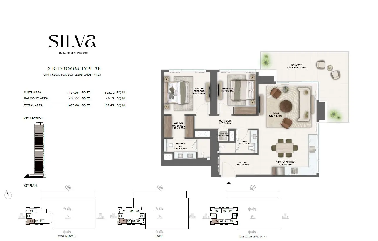 Floor plan for Type 3B