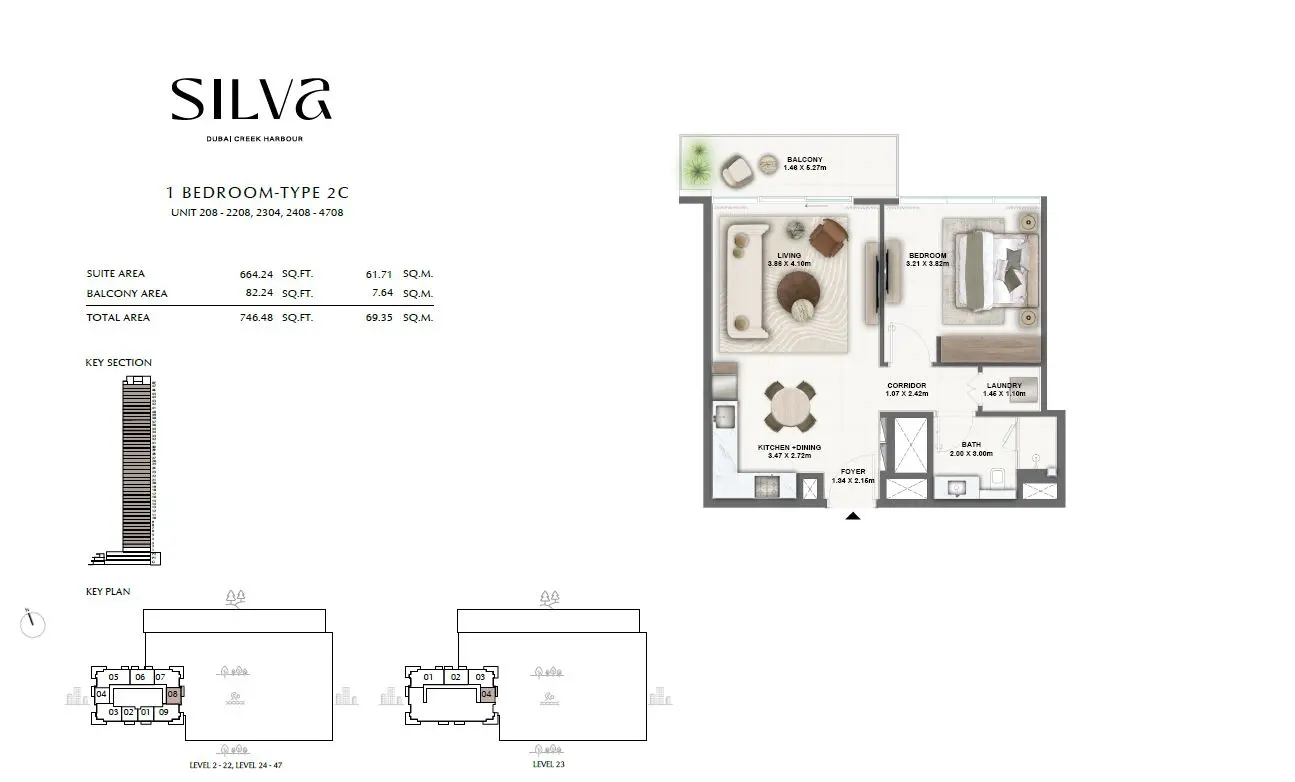 Floor plan for Type 2C