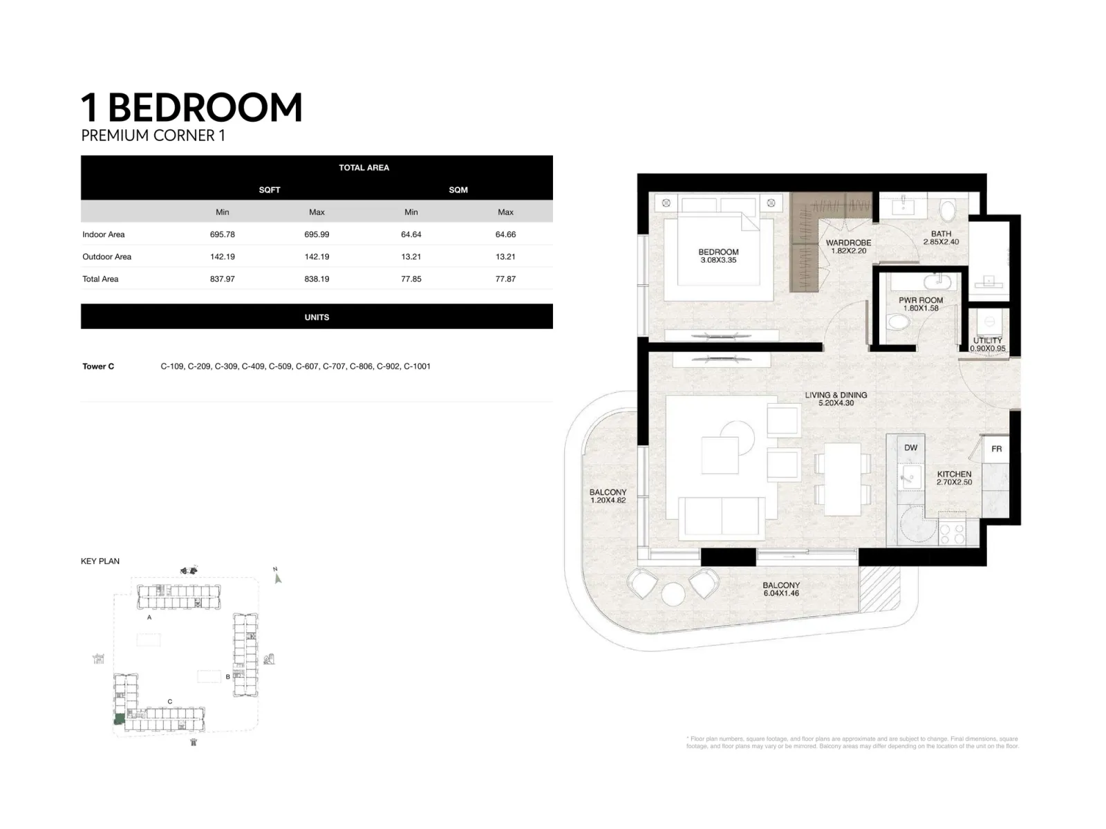 Floor plan for Type C1