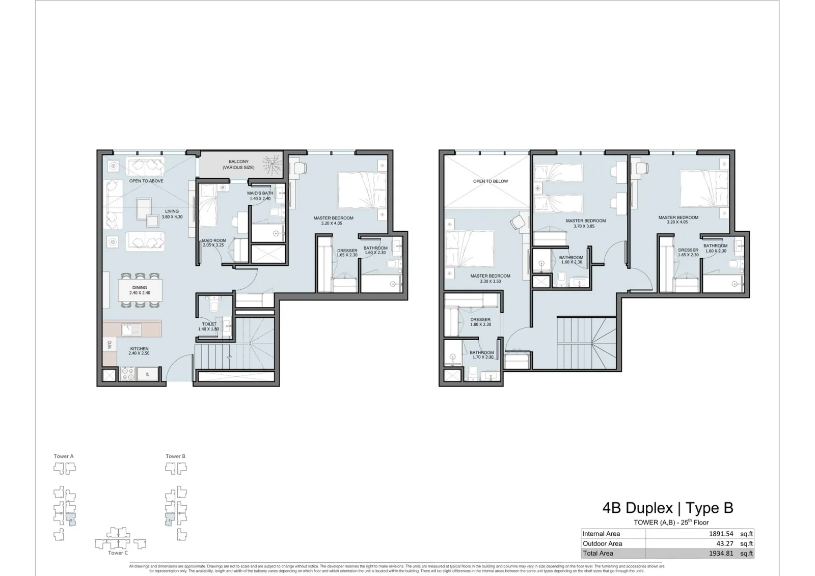 Floor plan for Type B