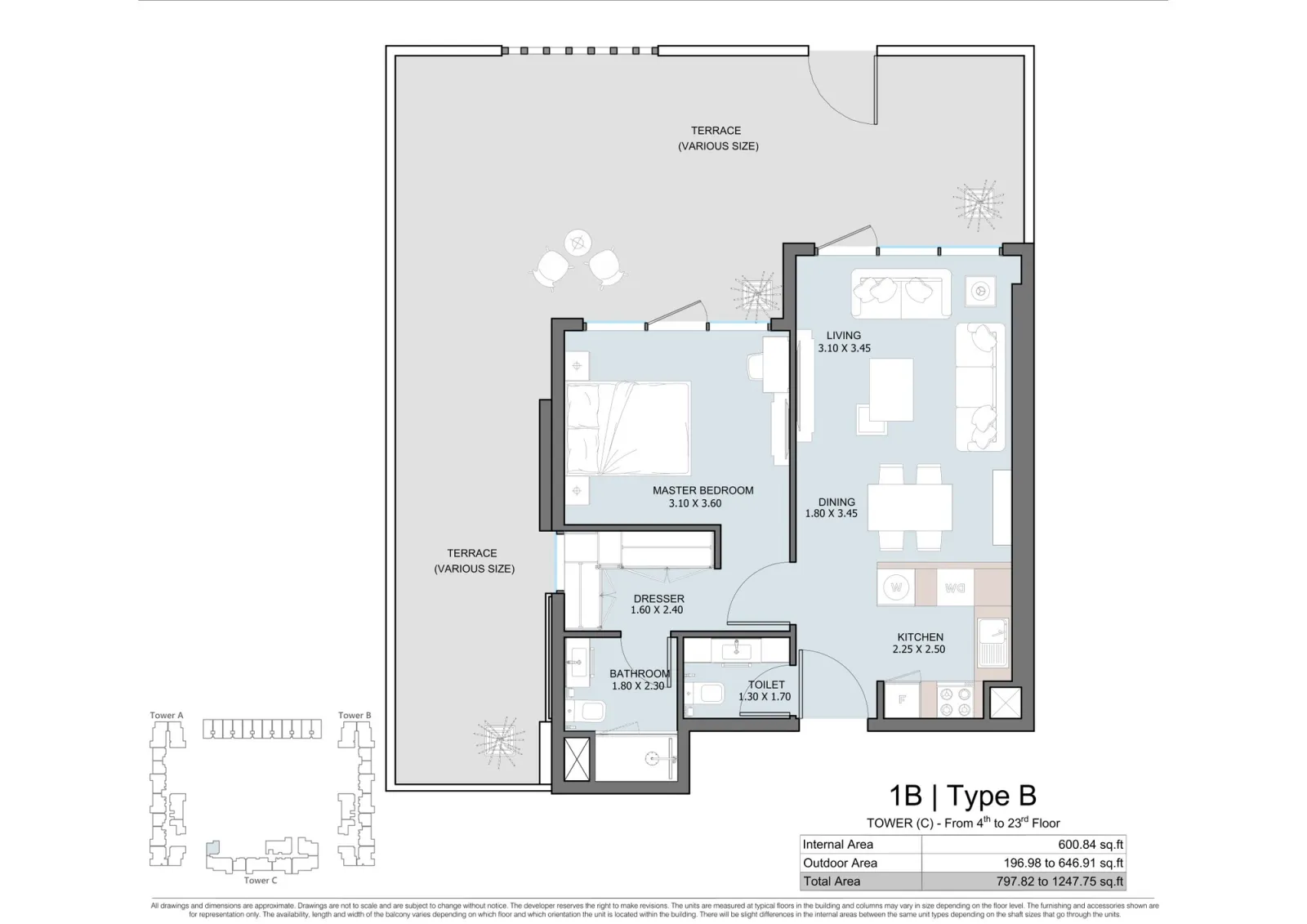 Floor plan for Type B