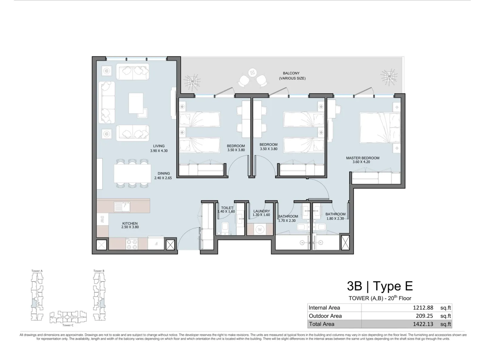 Floor plan for Type E